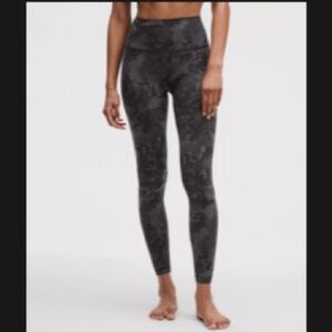 lululemon Align 28” HR Leggings - Hidden Heritage Lace Black Multi - size 6